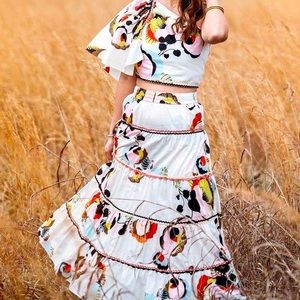 ZARA Asymmetrical Top & Skirt Set